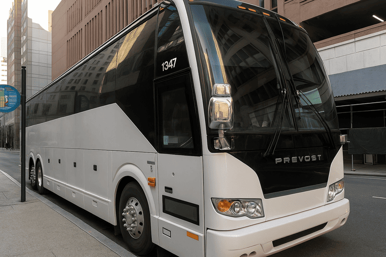 a Charter Bus Rental Eugene coach bus
